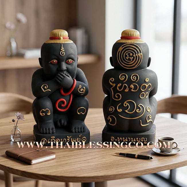 ✨🔥 Sacred "Kuman Dut Rok Koet Sap" (The Child Deity of Manifested Wealth) – Altar Statue: Arjan Nan Boon, Mahamon Sitthacharn (2025) – The High-Velocity Engine for Infinite Sustenance, Market Dominance, and Unstoppable Prosperity!