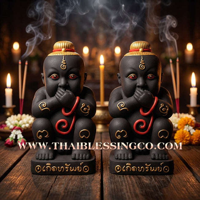 ✨🔥 Sacred "Kuman Dut Rok Koet Sap" (The Child Deity of Manifested Wealth) – Altar Statue: Arjan Nan Boon, Mahamon Sitthacharn (2025) – The High-Velocity Engine for Infinite Sustenance, Market Dominance, and Unstoppable Prosperity!