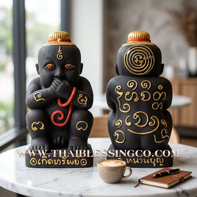 ✨🔥 Sacred "Kuman Dut Rok Koet Sap" (The Child Deity of Manifested Wealth) – Altar Statue: Arjan Nan Boon, Mahamon Sitthacharn (2025) – The High-Velocity Engine for Infinite Sustenance, Market Dominance, and Unstoppable Prosperity!