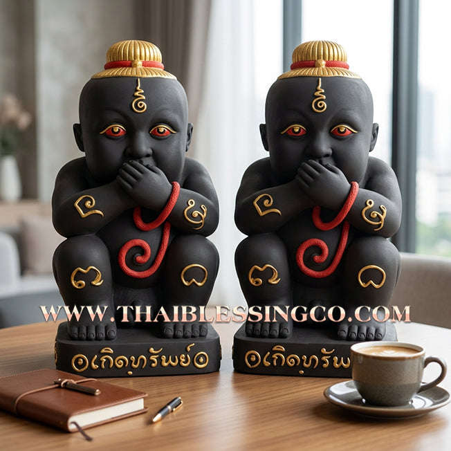 ✨🔥 Sacred "Kuman Dut Rok Koet Sap" (The Child Deity of Manifested Wealth) – Altar Statue: Arjan Nan Boon, Mahamon Sitthacharn (2025) – The High-Velocity Engine for Infinite Sustenance, Market Dominance, and Unstoppable Prosperity!
