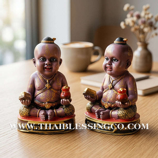 👶 Sacred "Kuman Som Poi" (Spirit Child of Divine Cleansing) – Altar Resin Edition: Som Wang (Fulfillment) Batch – Kruba Nong, Wat Uthai Tharam – The Divine Engine for Rapid Fulfillment, Purified Luck, and Unstoppable Life Elevation!