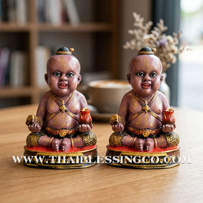 👶 Sacred "Kuman Som Poi" (Spirit Child of Divine Cleansing) – Altar Resin Edition: Som Wang (Fulfillment) Batch – Kruba Nong, Wat Uthai Tharam – The Divine Engine for Rapid Fulfillment, Purified Luck, and Unstoppable Life Elevation!