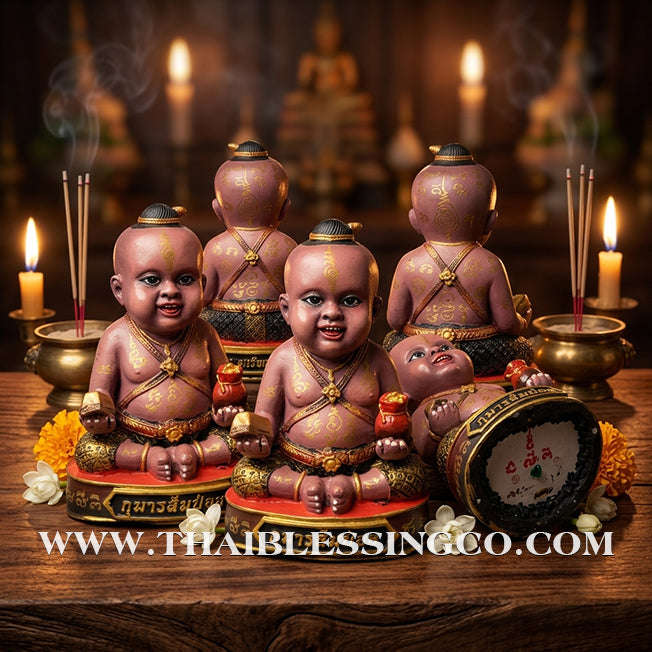 👶 Sacred "Kuman Som Poi" (Spirit Child of Divine Cleansing) – Altar Resin Edition: Som Wang (Fulfillment) Batch – Kruba Nong, Wat Uthai Tharam – The Divine Engine for Rapid Fulfillment, Purified Luck, and Unstoppable Life Elevation!