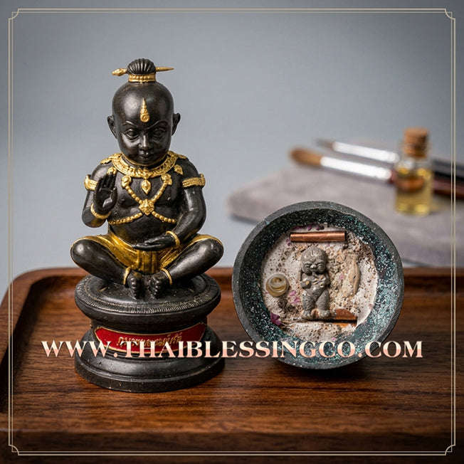 👦 Sacred "Kuman Thep Mongkhon" (The Celestial Auspicious Kumara) – Bucha Statue Edition: Luang Pu Nen Kaeo (2013) – The Divine Engine for Auspicious Wealth, Elite Commerce, and Sovereign Protection!