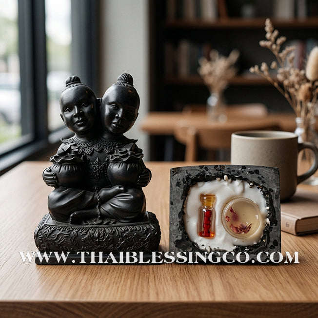 ✨🔥 Sacred "Kuman Thong Song Hua" (Dual-Headed Golden Child) – Mineral Ore Masterpiece: Luang Pho Samnao, Wat Pho Sangkho – The Divine Engine for Double Financial Capture, Strategic Dominance, and Unstoppable Life Elevation!