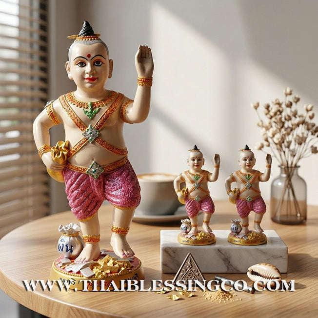 👦 Sacred "Kuman Thong" (The Golden Boy Spirit) – Painted Samrit Bronze Edition: The Grand Engine for Billionaire Success, Infinite Wealth, and Unstoppable Life Elevation!