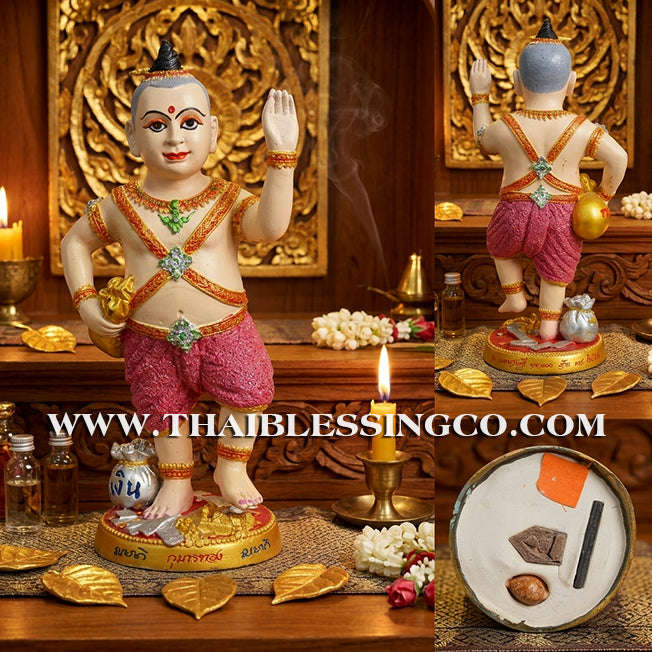 👦 Sacred "Kuman Thong" (The Golden Boy Spirit) – Painted Samrit Bronze Edition: The Grand Engine for Billionaire Success, Infinite Wealth, and Unstoppable Life Elevation!
