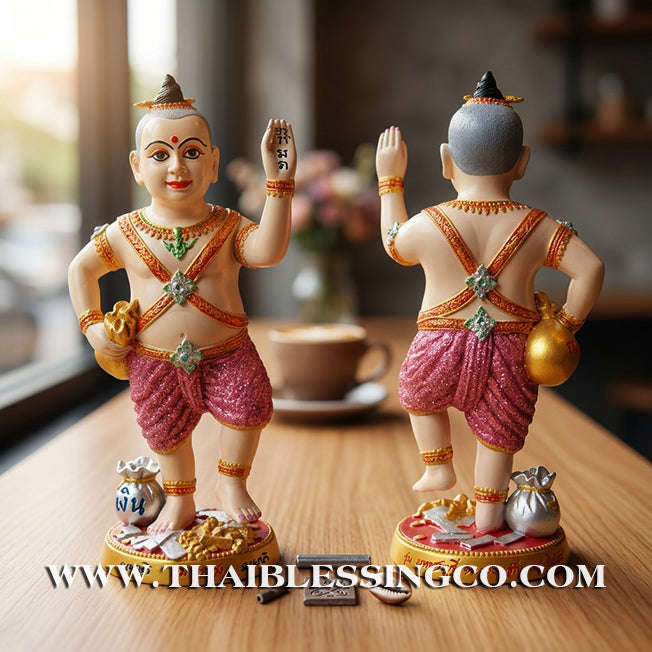 👦 Sacred "Kuman Thong" (The Golden Boy Spirit) – Painted Samrit Bronze Edition: The Grand Engine for Billionaire Success, Infinite Wealth, and Unstoppable Life Elevation!