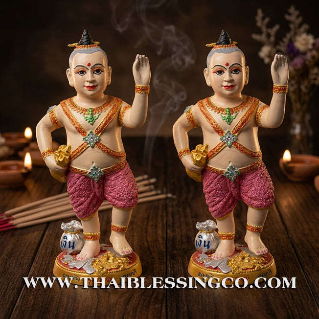 👦 Sacred "Kuman Thong" (The Golden Boy Spirit) – Painted Samrit Bronze Edition: The Grand Engine for Billionaire Success, Infinite Wealth, and Unstoppable Life Elevation!
