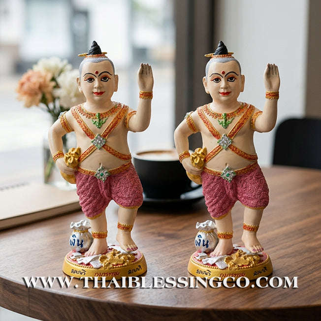 👦 Sacred "Kuman Thong" (The Golden Boy Spirit) – Painted Samrit Bronze Edition: The Grand Engine for Billionaire Success, Infinite Wealth, and Unstoppable Life Elevation!