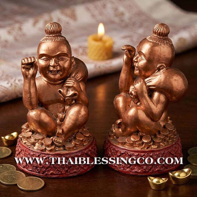 👦 Sacred "Kuman Thong" (The Golden Boy Spirit) – Prosperity Resin Altar Edition: Luang Por Klaew, Wat Ruang Wet Mongkhon (2014) – The Divine Engine for Commercial Dominance, Radiant Luck, and Unstoppable Life Elevation!