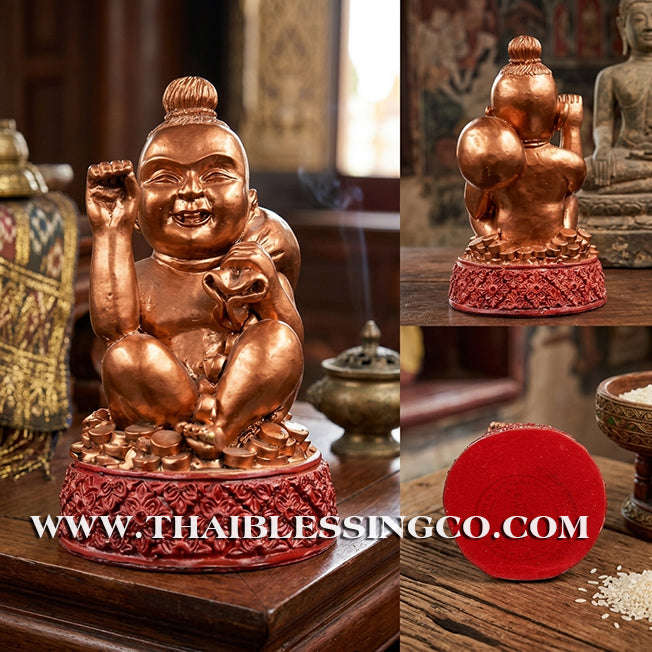👦 Sacred "Kuman Thong" (The Golden Boy Spirit) – Prosperity Resin Altar Edition: Luang Por Klaew, Wat Ruang Wet Mongkhon (2014) – The Divine Engine for Commercial Dominance, Radiant Luck, and Unstoppable Life Elevation!