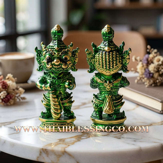 👹 Sacred Kuwen Noi "Hundred Millionaire" Edition 2: Authentic Thai Emerald-Body Samlit Amulet for Thriving Growth & Infinite Wealth by Arjan Krai Det (2019)