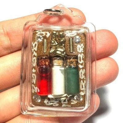 ✨ Sacred Locket Mae Bua Chao Sane (Bua Bangbai) - Gold Masterpiece Edition with Charm Takrud, Cemetery Wax & Maha Sane Herbs (2561 BE by Ajarn Suntorn Phueak Tiang) - Ultimate Seduction, Romantic Success & Wealth Magnet