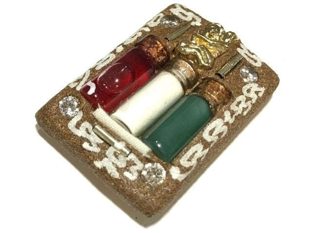 ✨ Sacred Locket Mae Bua Chao Sane (Bua Bangbai) - Gold Masterpiece Edition with Charm Takrud, Cemetery Wax & Maha Sane Herbs (2561 BE by Ajarn Suntorn Phueak Tiang) - Ultimate Seduction, Romantic Success & Wealth Magnet