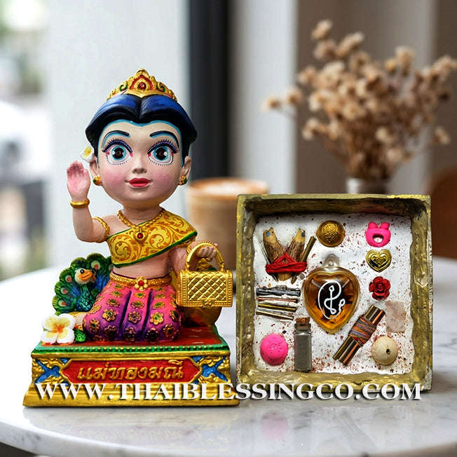 👸 Sacred "Mae Thong Mani" (The Goddess of Golden Wealth) – Painted Samrit Bronze Altar Edition: Kruba Tao, Wat Ubosot Ban Lao (2025) – The Divine Engine for Radiant Beauty, Infinite Wealth, and Unstoppable Life Elevation!