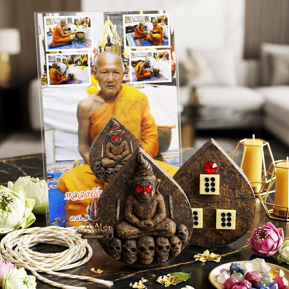 👻 Sacred "Ngang" (Love & Luck Spirit): Special Edition with Embedded Dice (Back) – Consecrated by Luang Pho Sam Chai, Wat Don Kradi (2014) Thai Blessing Co By RURUECHA