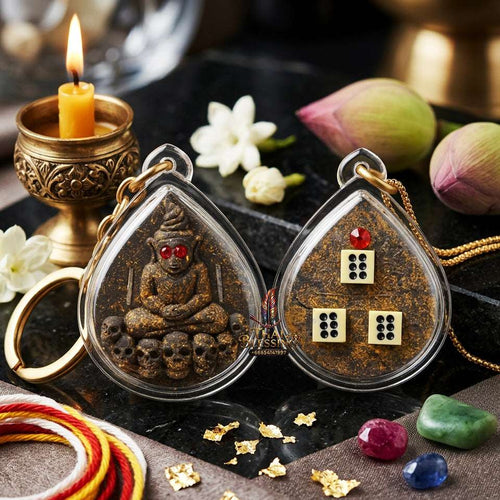 👻 Sacred "Ngang" (Love & Luck Spirit): Special Edition with Embedded Dice (Back) – Consecrated by Luang Pho Sam Chai, Wat Don Kradi (2014) Thai Blessing Co By RURUECHA