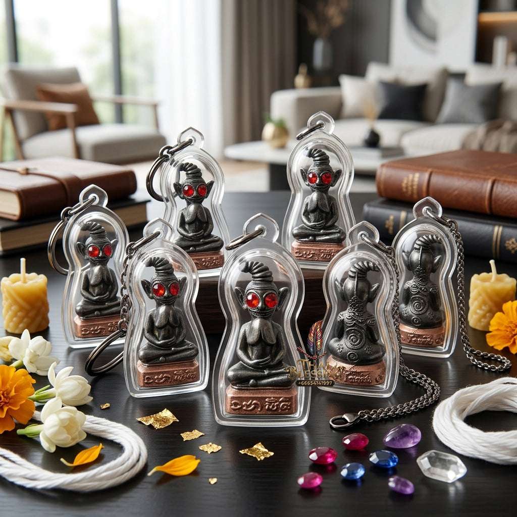 💰 Sacred "Phaya Ngang": "Khot Ruay" (Extremely Wealthy) Edition – Black Rhodium Body with Pink Gold (Nak) Base – Consecrated by Kruba Chokchai, Thung Nong Suea Dharma Sanctuary (2023) Thai Blessing Co By RURUECHA
