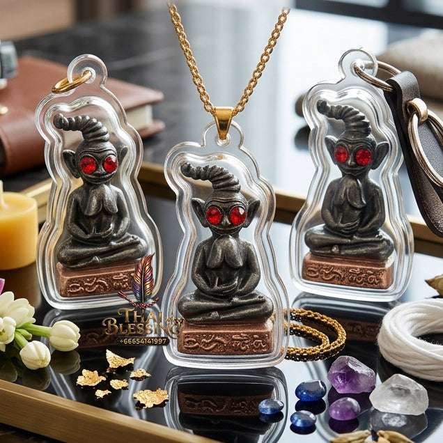 💰 Sacred "Phaya Ngang": "Khot Ruay" (Extremely Wealthy) Edition – Black Rhodium Body with Pink Gold (Nak) Base – Consecrated by Kruba Chokchai, Thung Nong Suea Dharma Sanctuary (2023) Thai Blessing Co By RURUECHA