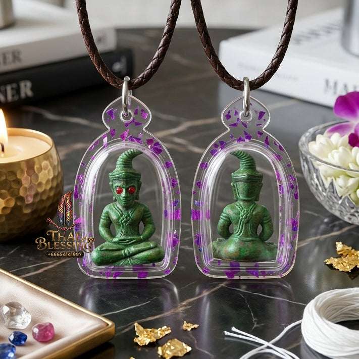 ✨ Sacred "Phaya Ngang Khot Saneh" (Supreme Seduction Ngang): Ancient Green Patina Bronze – Consecrated by Kruba Baeng, Wat Ban Tanod (2026) Thai Blessing Co By RURUECHA