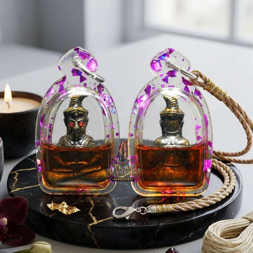 ✨ Sacred "Phaya Ngang Khot Saneh" (Supreme Seduction Ngang): "Maha Phoot" Alloy Edition, Encased in "Mae Hong Thip" Occult Oil – Consecrated by Kruba Baeng, Wat Ban Tanod (2026) Thai Blessing Co By RURUECHA