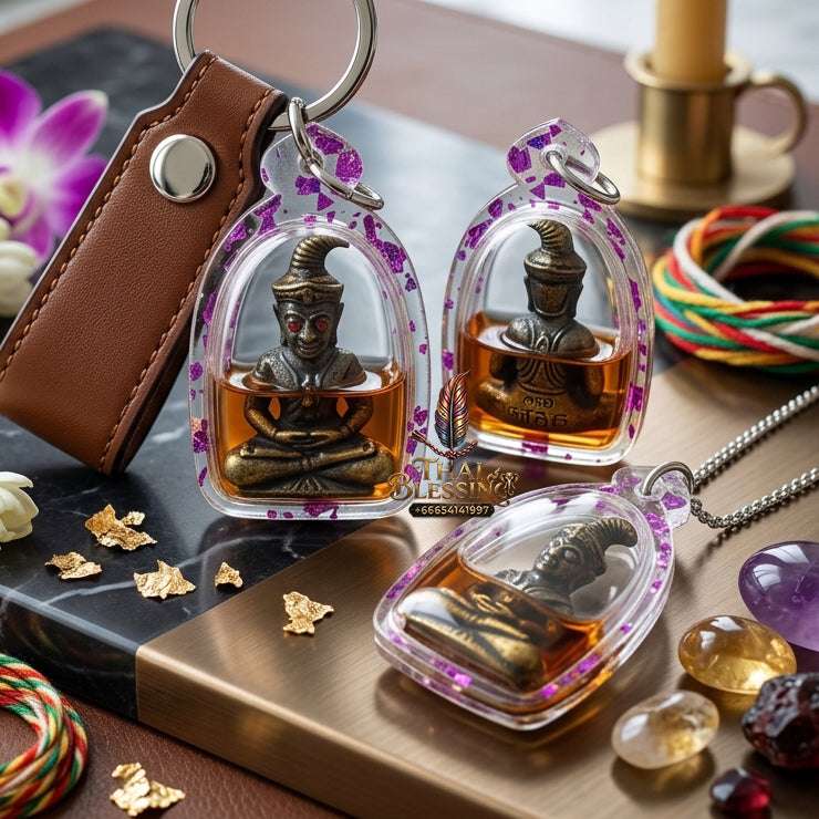 ✨ Sacred "Phaya Ngang Khot Saneh" (Supreme Seduction Ngang): "Maha Phoot" Alloy Edition, Encased in "Mae Hong Thip" Occult Oil – Consecrated by Kruba Baeng, Wat Ban Tanod (2026) Thai Blessing Co By RURUECHA