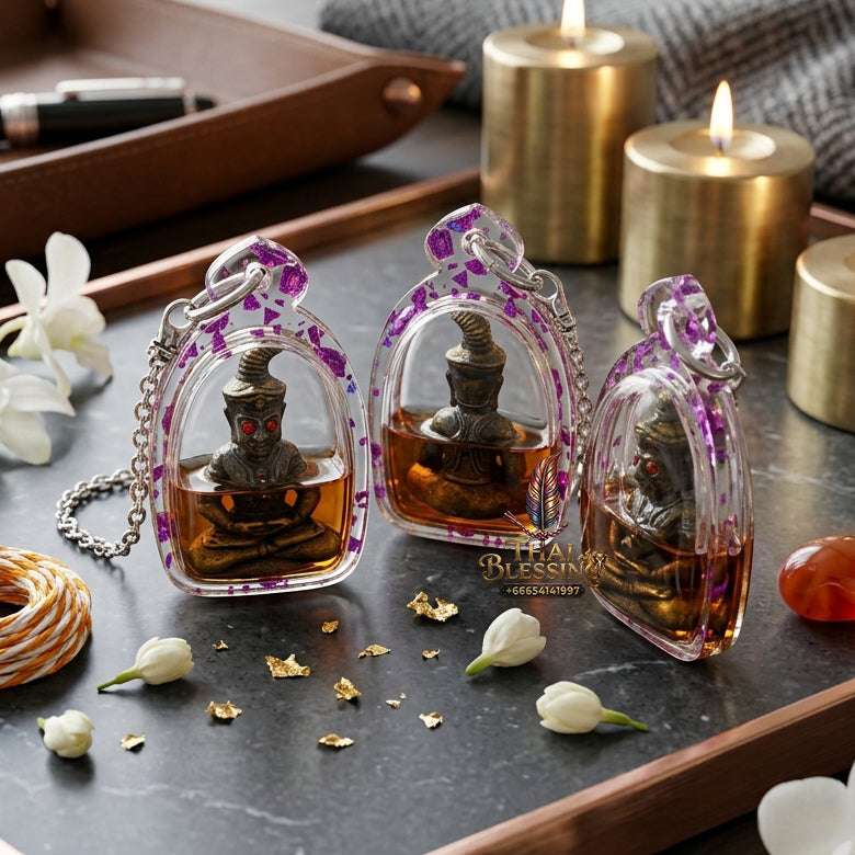✨ Sacred "Phaya Ngang Khot Saneh" (Supreme Seduction Ngang): "Maha Phoot" Alloy Edition, Encased in "Mae Hong Thip" Occult Oil – Consecrated by Kruba Baeng, Wat Ban Tanod (2026) Thai Blessing Co By RURUECHA