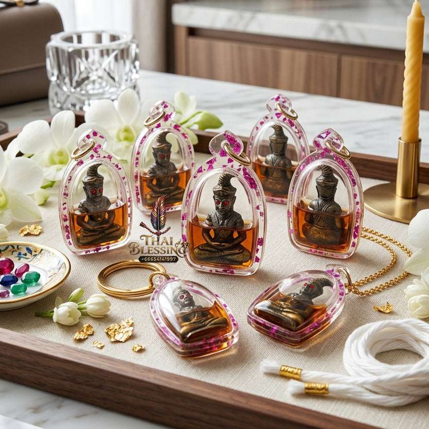 ✨ Sacred "Phaya Ngang Khot Saneh" (Supreme Seduction Ngang): "Maha Phoot" Alloy Edition, Encased in "Mae Hong Thip" Occult Oil – Consecrated by Kruba Baeng, Wat Ban Tanod (2026) Thai Blessing Co By RURUECHA