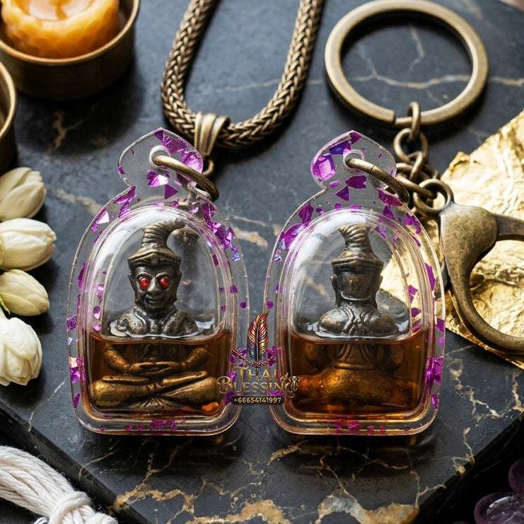 ✨ Sacred "Phaya Ngang Khot Saneh" (Supreme Seduction Ngang): "Maha Phoot" Alloy Edition, Encased in "Mae Hong Thip" Occult Oil – Consecrated by Kruba Baeng, Wat Ban Tanod (2026) Thai Blessing Co By RURUECHA