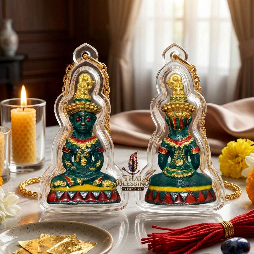 ✨ Sacred "Phaya Ngang Sap Saneh" (Wealth & Seduction Ngang): Ancient Patina Bronze Alloy – Consecrated by Luang Phor Mian, Wat Ban Ja Niang (2023) Thai Blessing Co By RURUECHA
