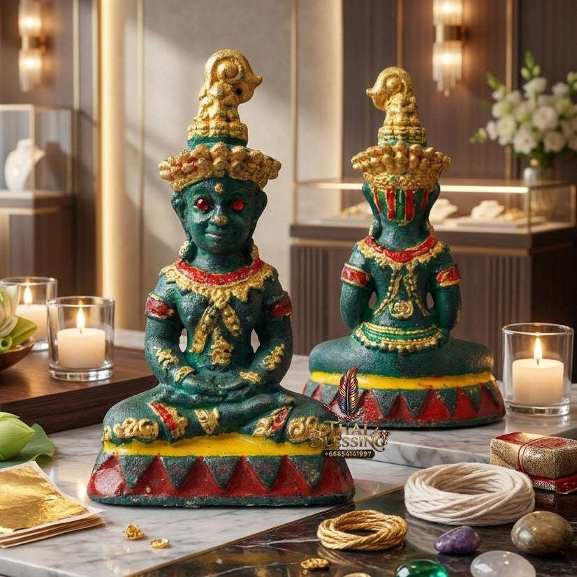 ✨ Sacred "Phaya Ngang Sap Saneh" (Wealth & Seduction Ngang): Ancient Patina Bronze Alloy – Consecrated by Luang Phor Mian, Wat Ban Ja Niang (2023) Thai Blessing Co By RURUECHA
