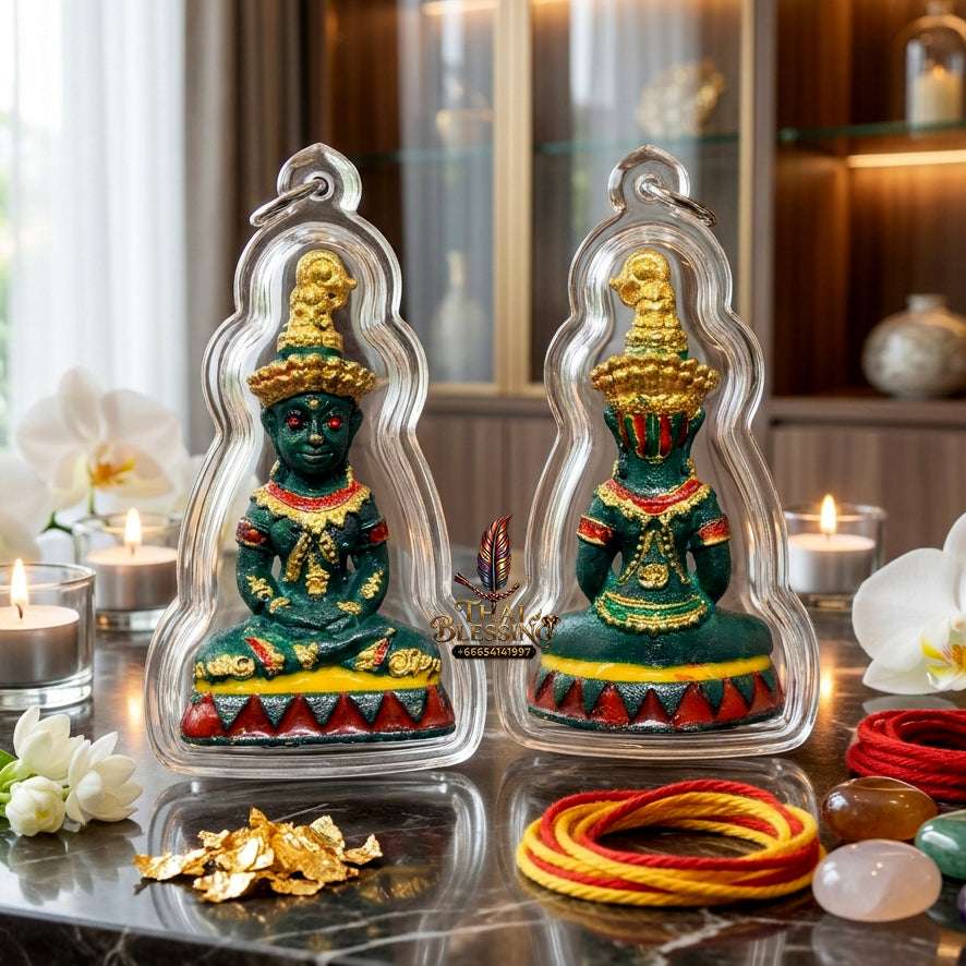 ✨ Sacred "Phaya Ngang Sap Saneh" (Wealth & Seduction Ngang): Ancient Patina Bronze Alloy – Consecrated by Luang Phor Mian, Wat Ban Ja Niang (2023) Thai Blessing Co By RURUECHA