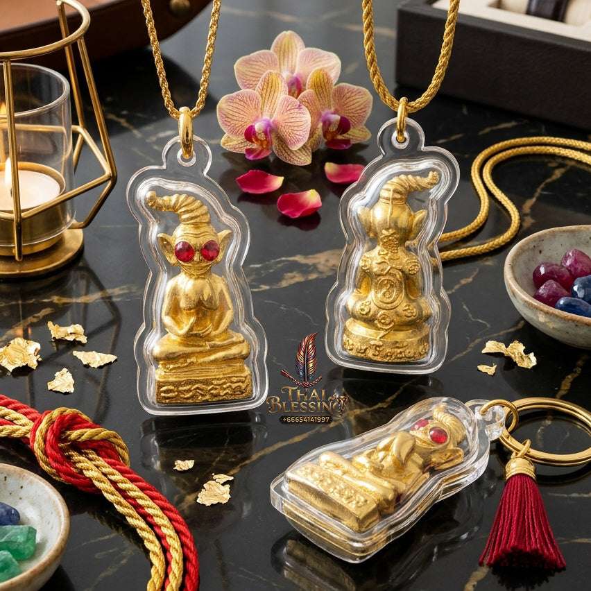 💰 Sacred "Phaya Ngang" (Wealth-Bringing Ngang): "Khot Ruay" (Extremely Wealthy) Edition, Golden Body – Consecrated by Kruba Chokchai, Thung Nong Suea Dharma Sanctuary (2023) Thai Blessing Co By RURUECHA