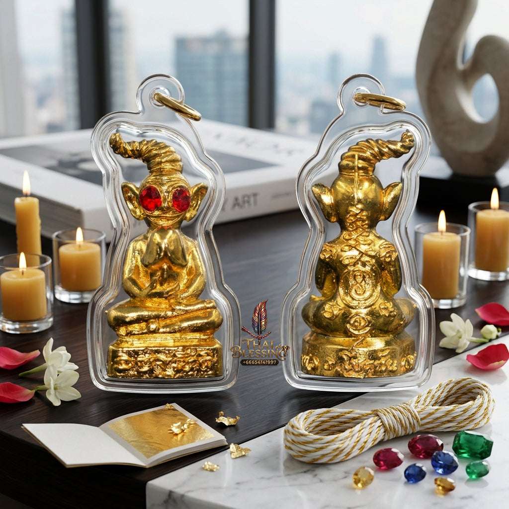 💰 Sacred "Phaya Ngang" (Wealth-Bringing Ngang): "Khot Ruay" (Extremely Wealthy) Edition, Golden Body – Consecrated by Kruba Chokchai, Thung Nong Suea Dharma Sanctuary (2023) Thai Blessing Co By RURUECHA