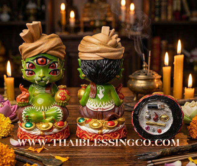 🔥 Sacred "Phaya Si Hu Ha Ta" (The Deity of Instant Wealth) – Vivid Hand-Painted Edition: Kruba Kamfan, Wat Ko Choke (2024) – The Essential Engine for Rapid Windfalls, Global Liquidity, and Sovereign Influence!