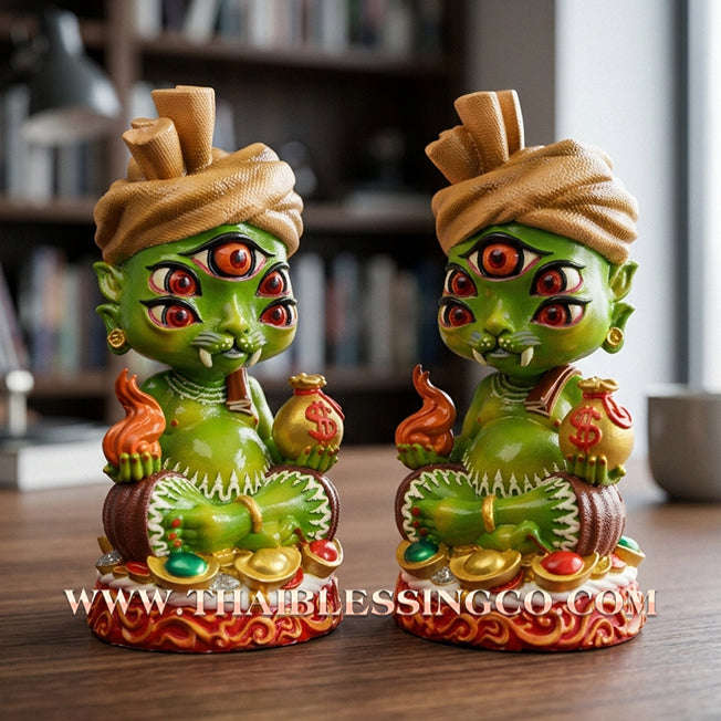 🔥 Sacred "Phaya Si Hu Ha Ta" (The Deity of Instant Wealth) – Vivid Hand-Painted Edition: Kruba Kamfan, Wat Ko Choke (2024) – The Essential Engine for Rapid Windfalls, Global Liquidity, and Sovereign Influence!