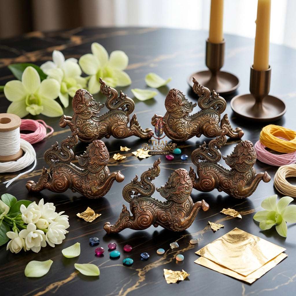 ✨ Sacred "Phet Phaya Thorn" (Celestial Love Spirit): Bronze Edition – Consecrated by Luang Phor Sa-neh, Wat Chiang Khang (2017) Thai Blessing Co By RURUECHA