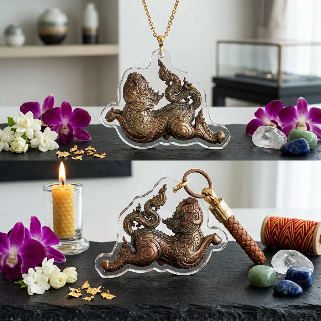 ✨ Sacred "Phet Phaya Thorn" (Celestial Love Spirit): Bronze Edition – Consecrated by Luang Phor Sa-neh, Wat Chiang Khang (2017) Thai Blessing Co By RURUECHA