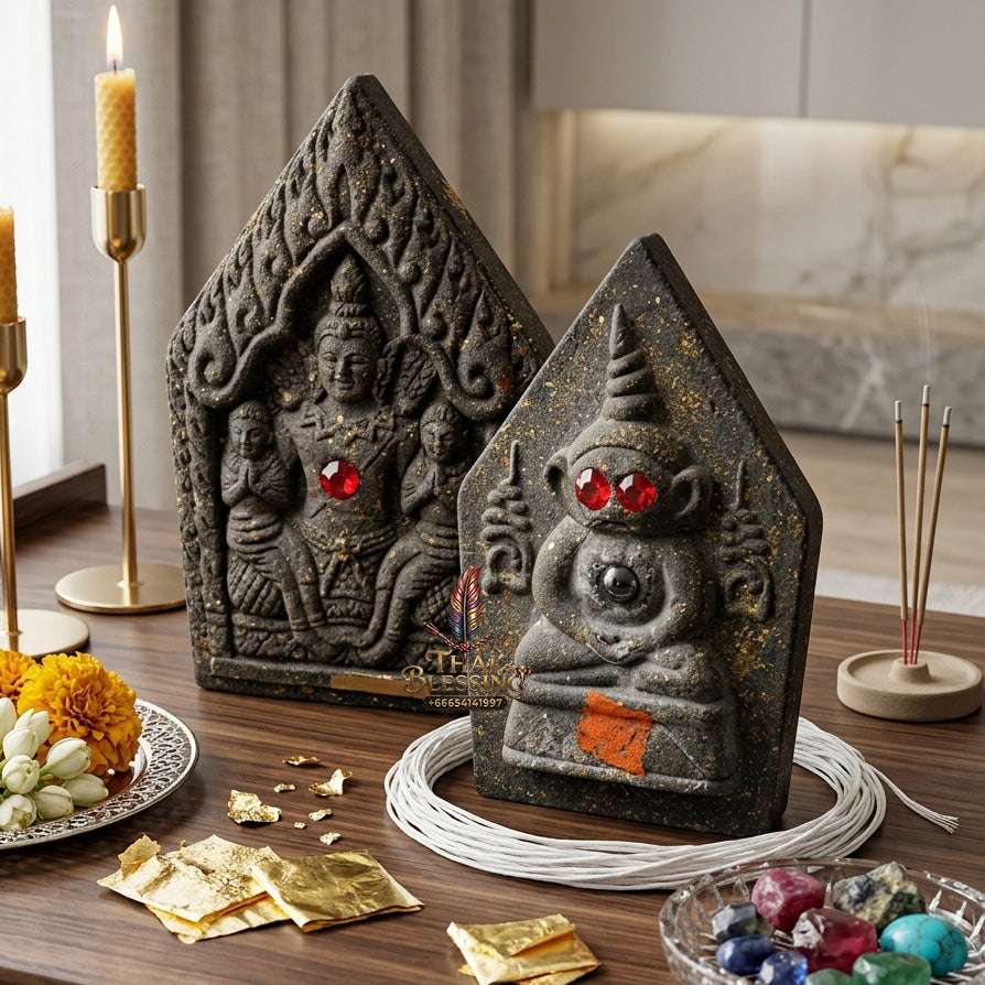 📿 Sacred "Phra Khun Phaen with Ngang" (Black Herb Powder): "Sao Ha Maha Setthi" (5th Saturday Millionaire) Edition – Consecrated by Luang Phor Mian, Wat Ban Ja Niang (2014) Thai Blessing Co By RURUECHA