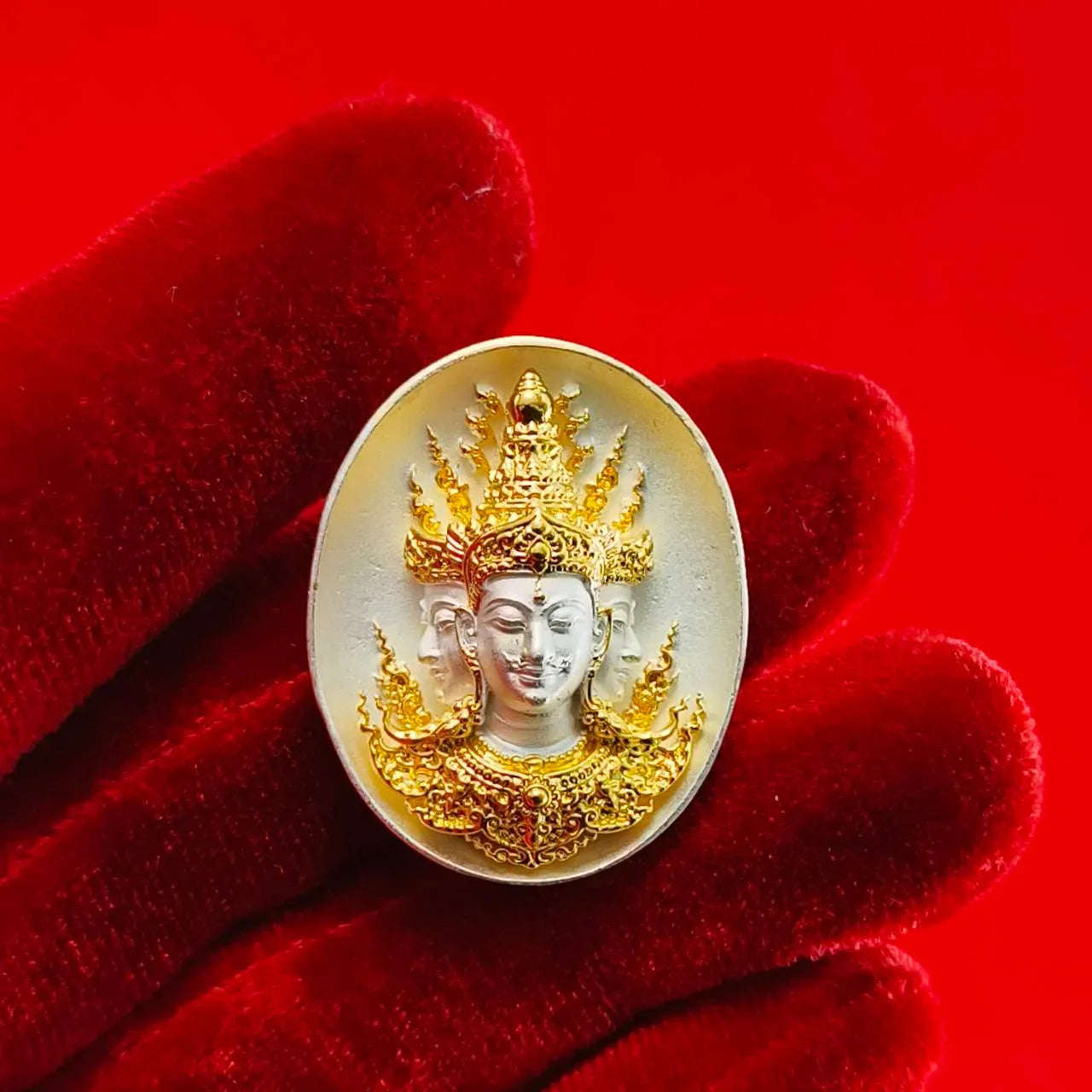 Sacred Phra Phrom Amulet - Phon Phrom Likhit Edition for Prosperity and Protection