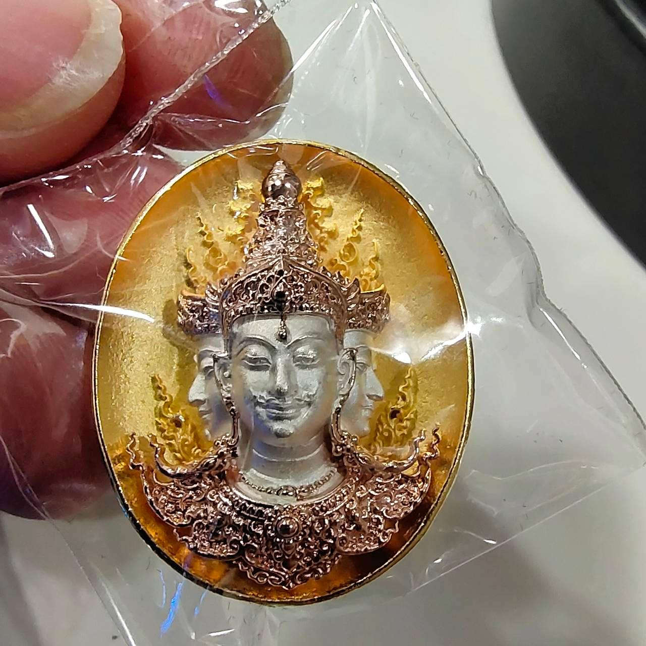 Sacred Phra Phrom Amulet - Phon Phrom Likhit Edition for Prosperity and Protection
