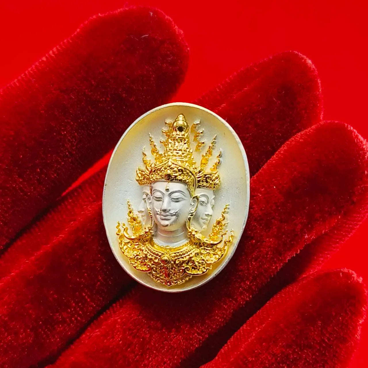Sacred Phra Phrom Amulet - Phon Phrom Likhit Edition for Prosperity and Protection