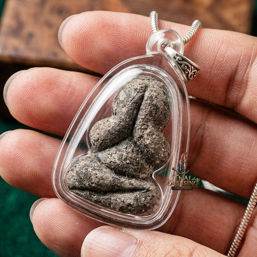 Sacred Phra Pidta Chan Thawee Black Herb Amulet (Wealth Magnet) – Ajarn Plien BE 2562