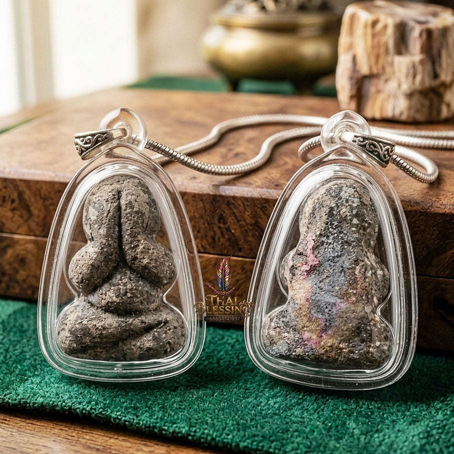 Sacred Phra Pidta Chan Thawee Black Herb Amulet (Wealth Magnet) – Ajarn Plien BE 2562