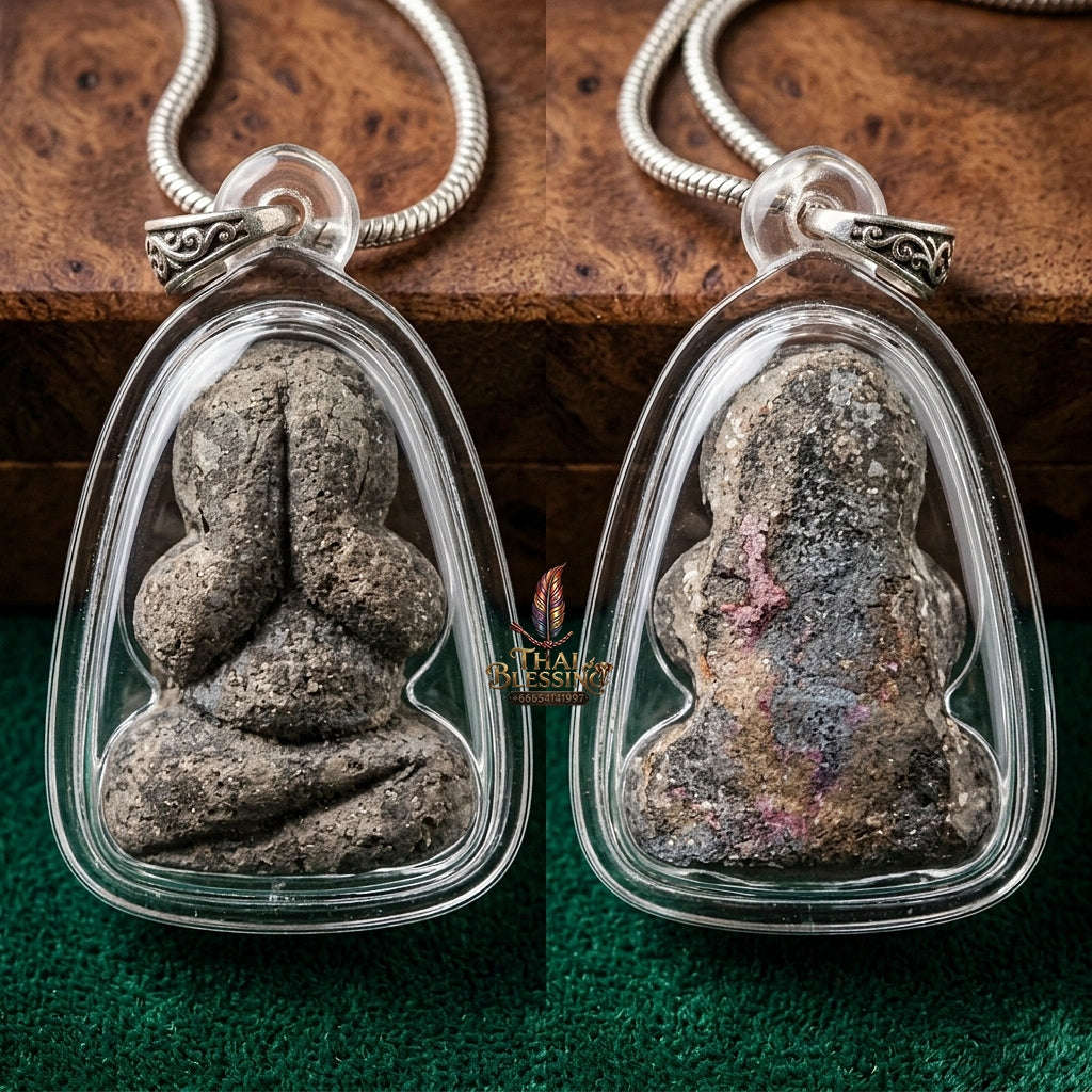 Sacred Phra Pidta Chan Thawee Black Herb Amulet (Wealth Magnet) – Ajarn Plien BE 2562