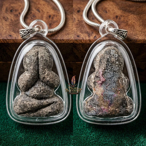 Sacred Phra Pidta Chan Thawee Black Herb Amulet (Wealth Magnet) – Ajarn Plien BE 2562 Thai Blessing Co By RURUECHA