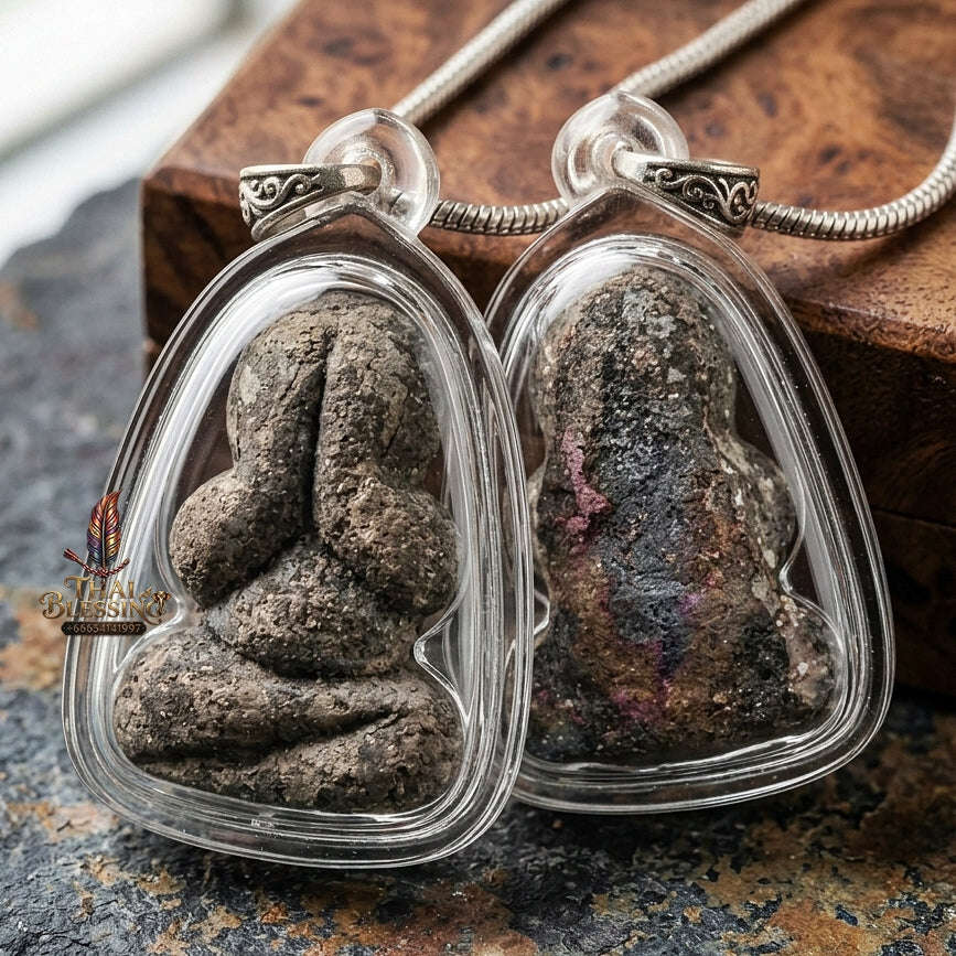 Sacred Phra Pidta Chan Thawee Black Herb Amulet (Wealth Magnet) – Ajarn Plien BE 2562