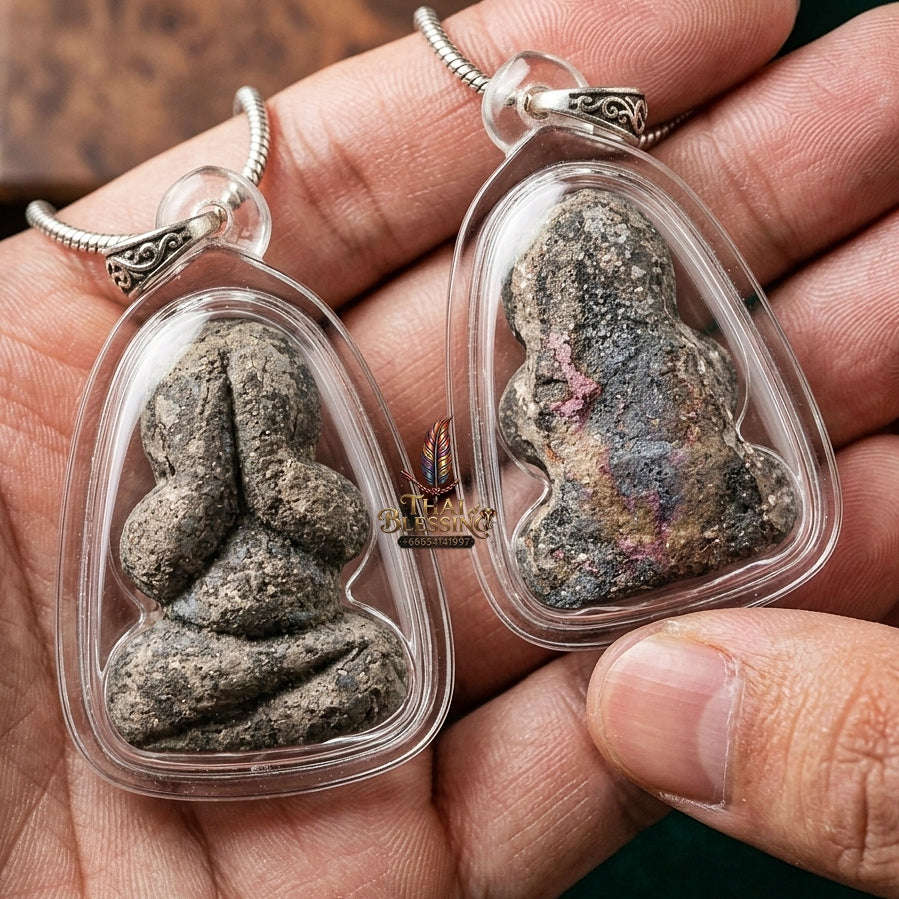 Sacred Phra Pidta Chan Thawee Black Herb Amulet (Wealth Magnet) – Ajarn Plien BE 2562