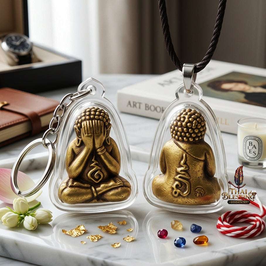 ✨ Sacred Phra Pidta 'Maha Lap' Amulet: 'Phuttha Khun 90' Wealth Edition (Copper) by Phor Than Phong – Authentic Thai Talisman Thai Blessing Co By RURUECHA
